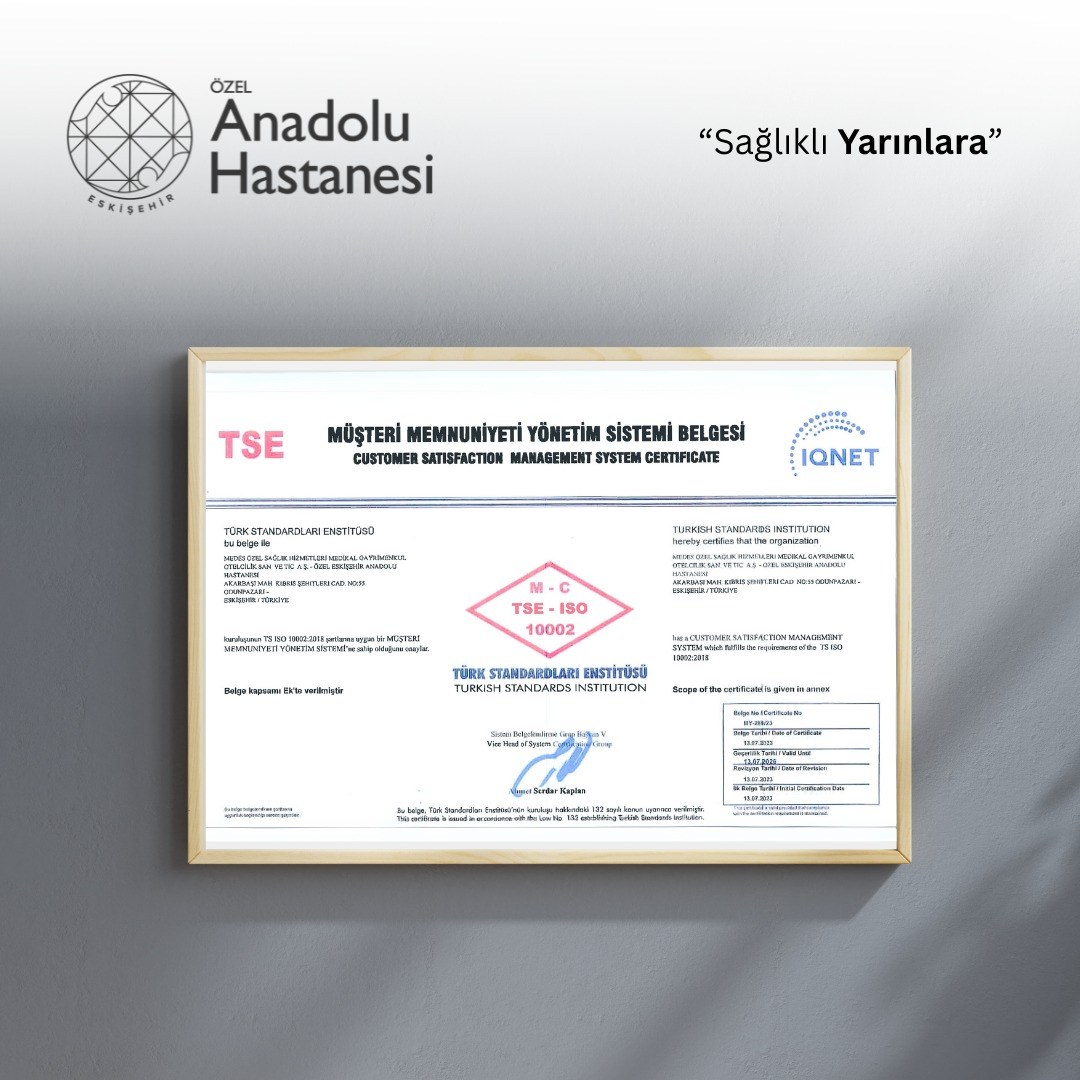 TS ISO 10002  kalite belgemiz onaylandı